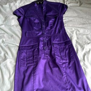 Size 6 Deep Purple Utility Dress from H&M